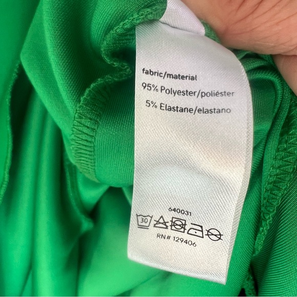 Venus bright green off shoulder ruffle formal dress - Picture 6 of 8